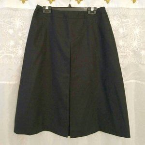 Harve Benard Black 100% Wool Classic Midi Skirt, size 8